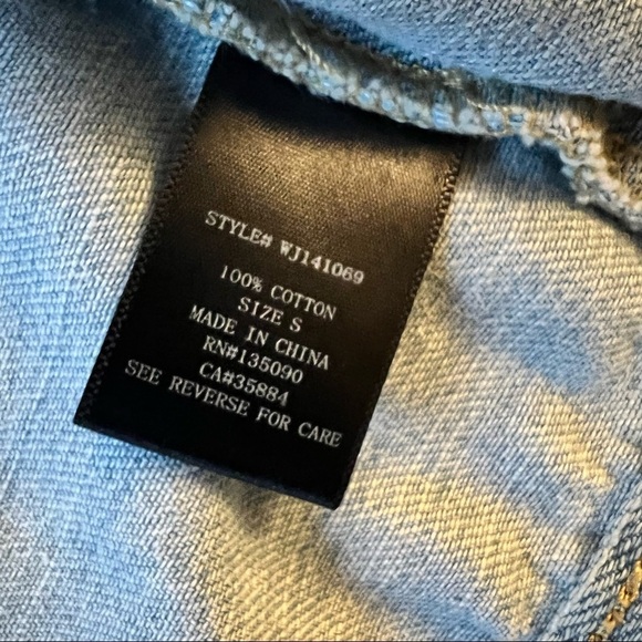 Denim Jacket With Neon Embroidery​ - Picture 5 of 6